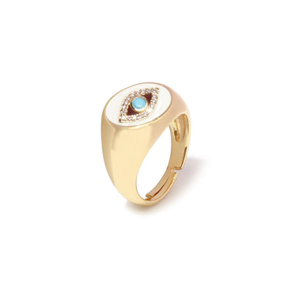 Serenity Shield Evil Eye Ring