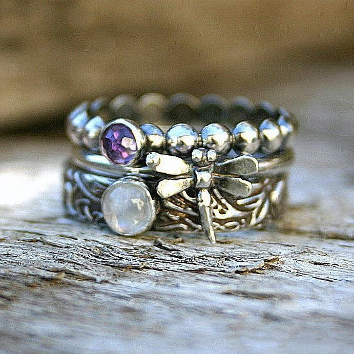 Dragonfly's Intuition And Harmony Ring Set