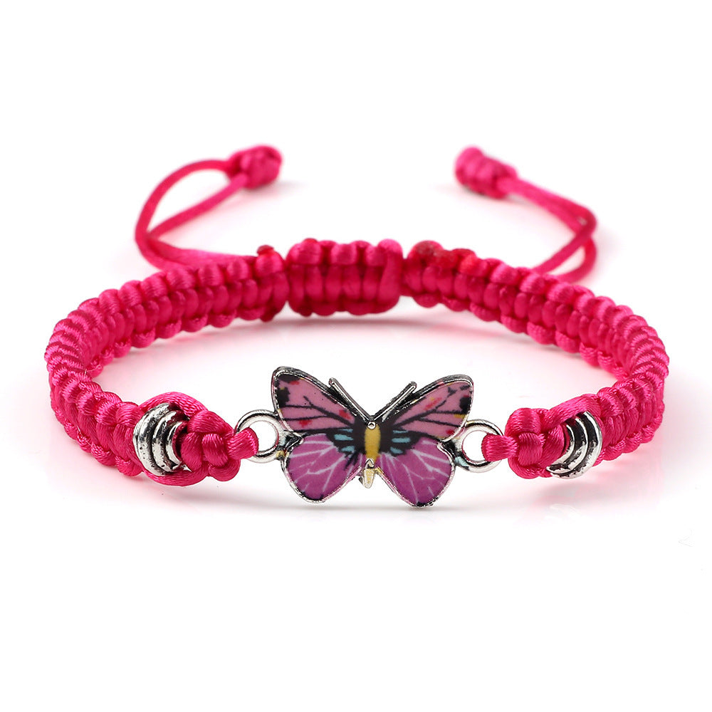 Braided Tranquil Transformation Karma Butterfly Bracelet