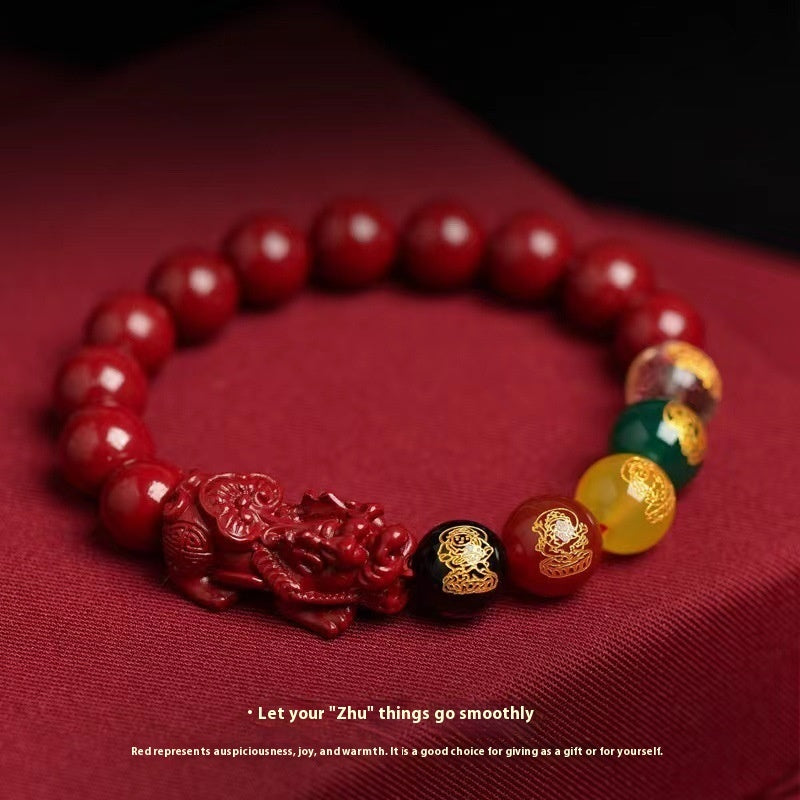 Cinnabar Pi Xiu Wealth Guardian Bracelet