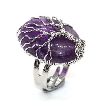 Tree of Clarity Amethyst Crystal Ring