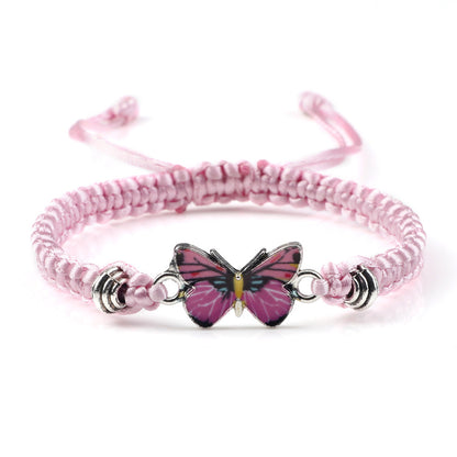 Braided Tranquil Transformation Karma Butterfly Bracelet