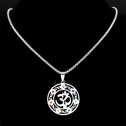 Celestial 7 Chakra Om Necklace