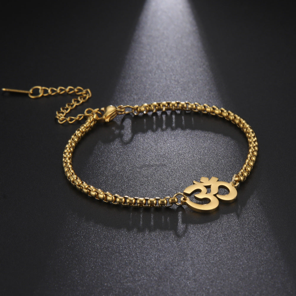 Lunar Harmony Om Bracelet