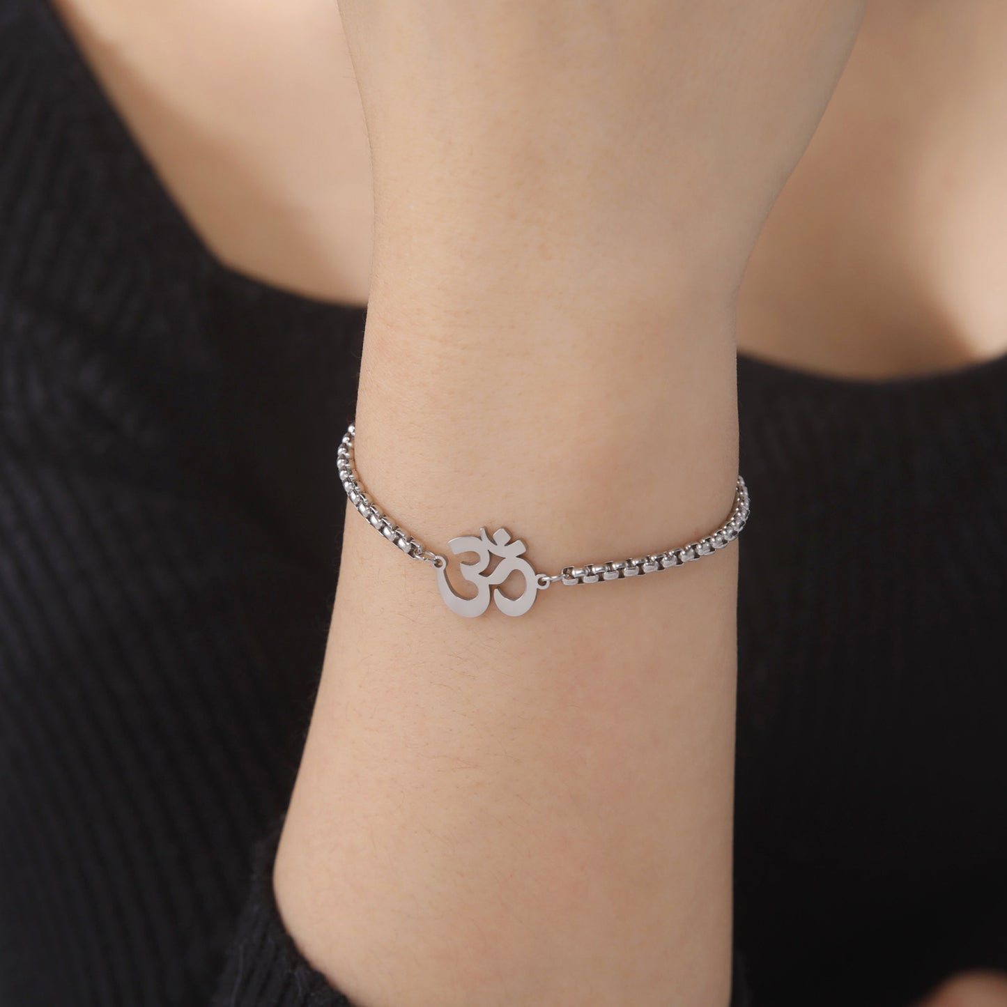 Lunar Harmony Om Bracelet