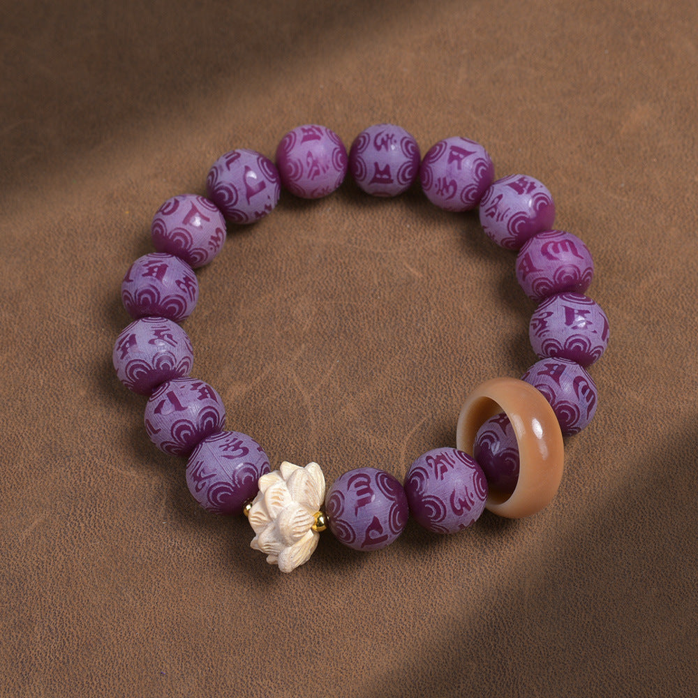 Sacred Lotus Amethyst Bracelet