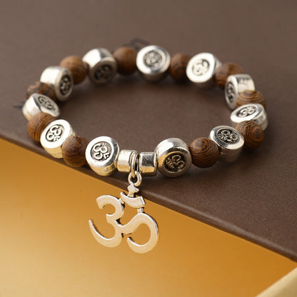 Om Serenity Lotus Bracelet