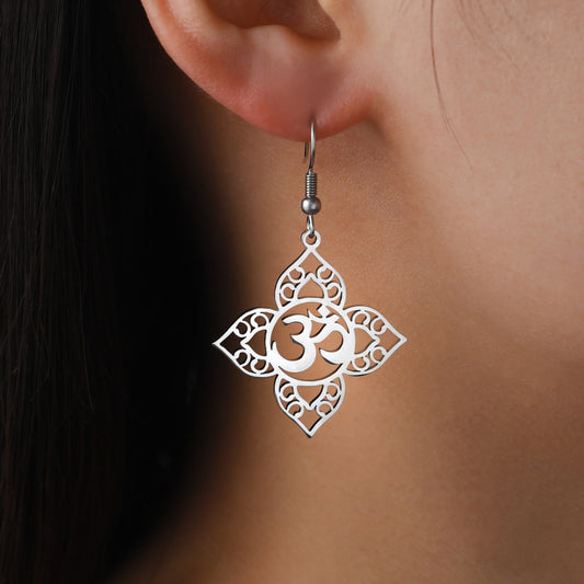 Om Lotus Elegance Earrings