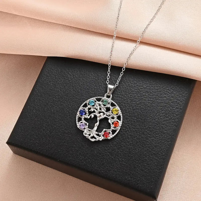 Tree Of Life Healing Crystal Necklace