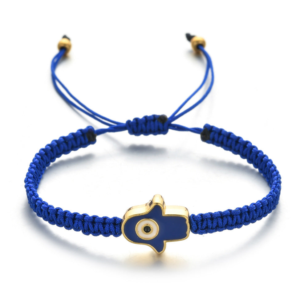 Divine Protection Braided Hamsa Evil Eye Bracelet