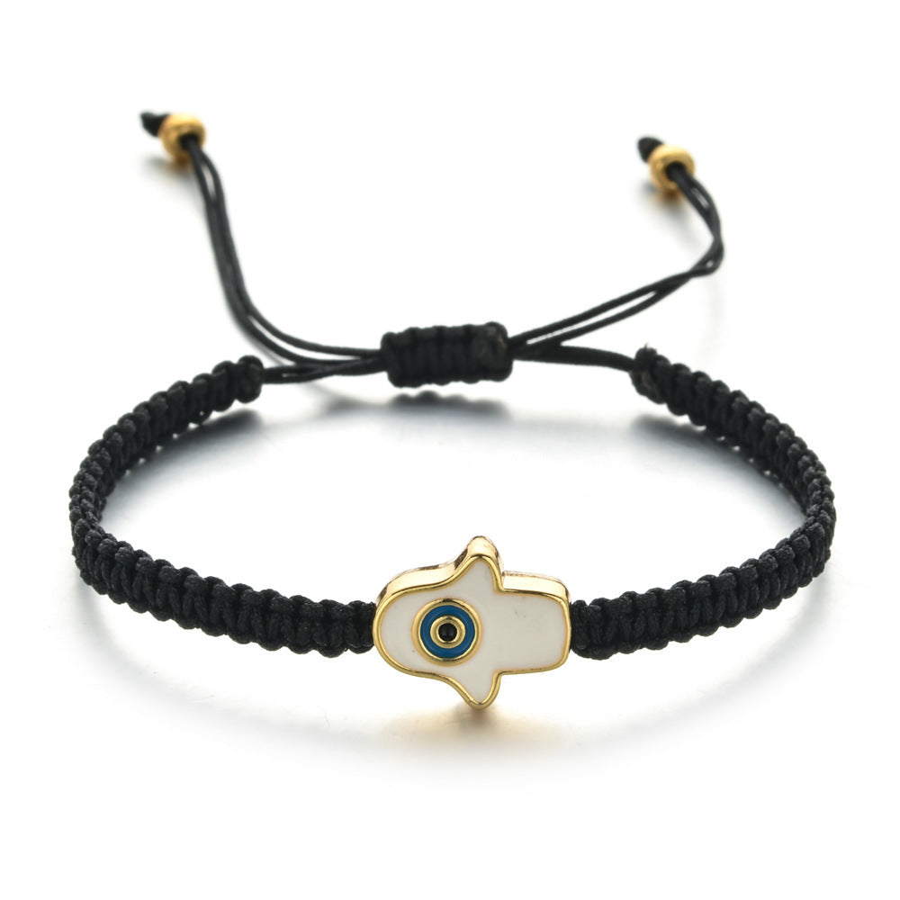 Divine Protection Braided Hamsa Evil Eye Bracelet