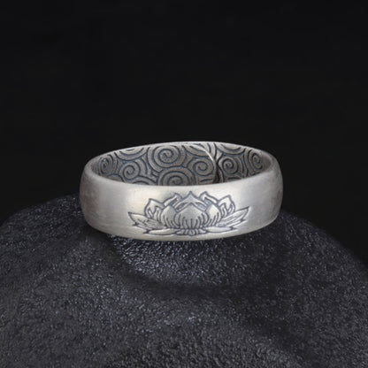 Sacred Flow Koi Silver Ring